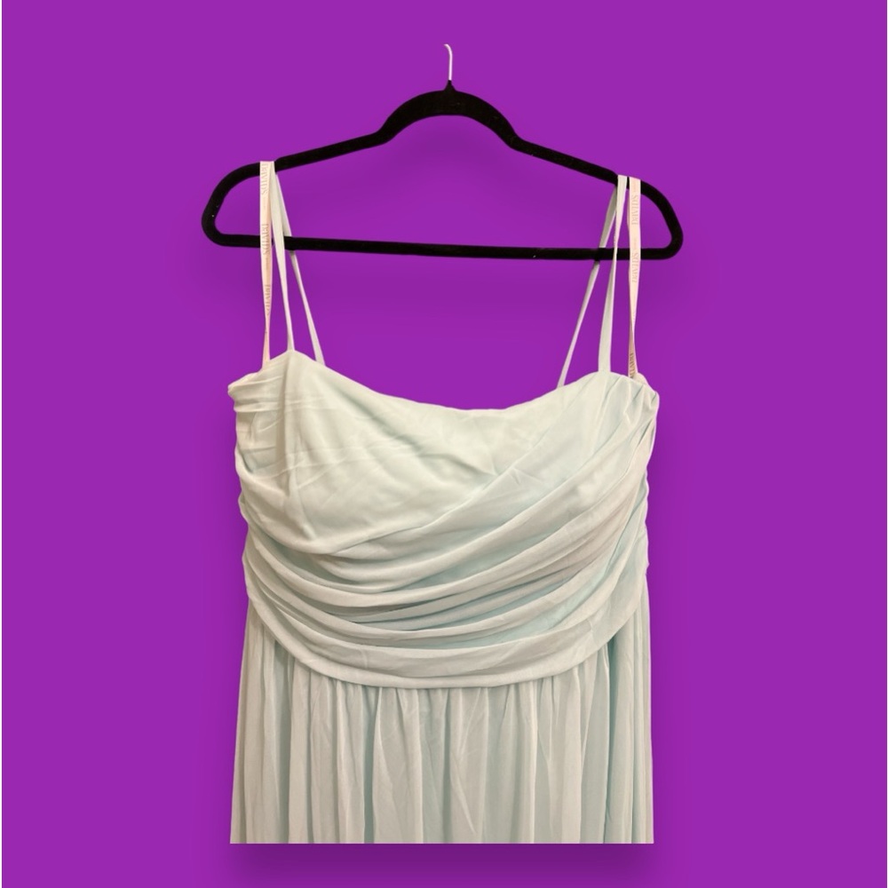 David’s Bridal Women’s Bridesmaid Dress Size 18 Mint Green F19428 - Picture 10 of 13